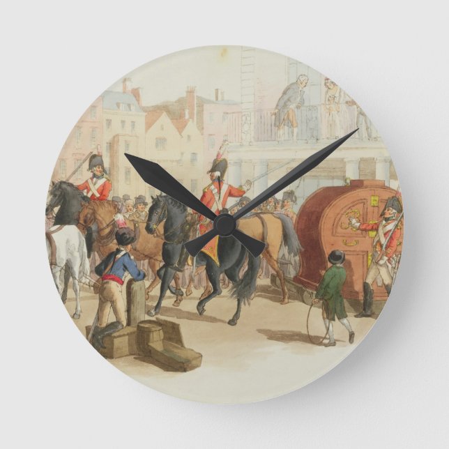 Das Lotterie-Rad, graviert vom Künstler, 1805 (a Runde Wanduhr (Vorderseite)