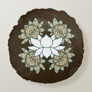 Das Lotus Round Kissen