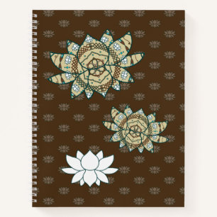 Das Lotus-Spiralnotizbuch Notizbuch