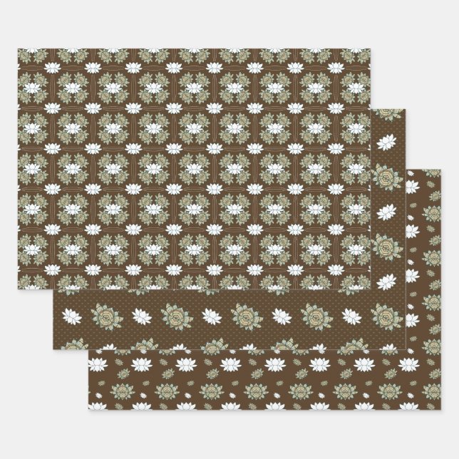 Das Lotus Wrapping Paper-Set Geschenkpapier Set (Set)