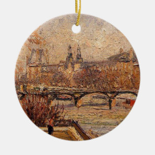 Das Louvre, Morgen durch Camille Pissarro Keramik Ornament