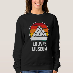 Das Louvre Museum Retro Paris Liebe Frankreich Sweatshirt