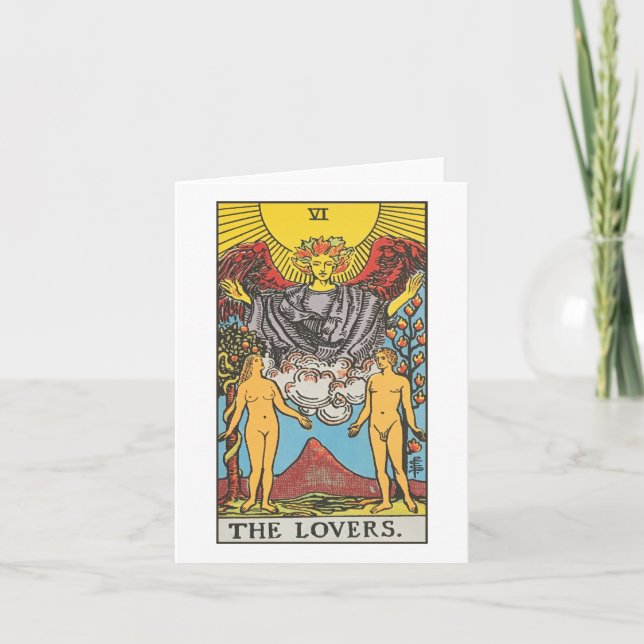 Das Lovers Tarot - Rider Waite Smith Tarot Karte (Vorderseite)