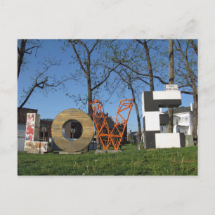 Das LOVEworks-Zeichen Harrisonburg Virginia Postkarte