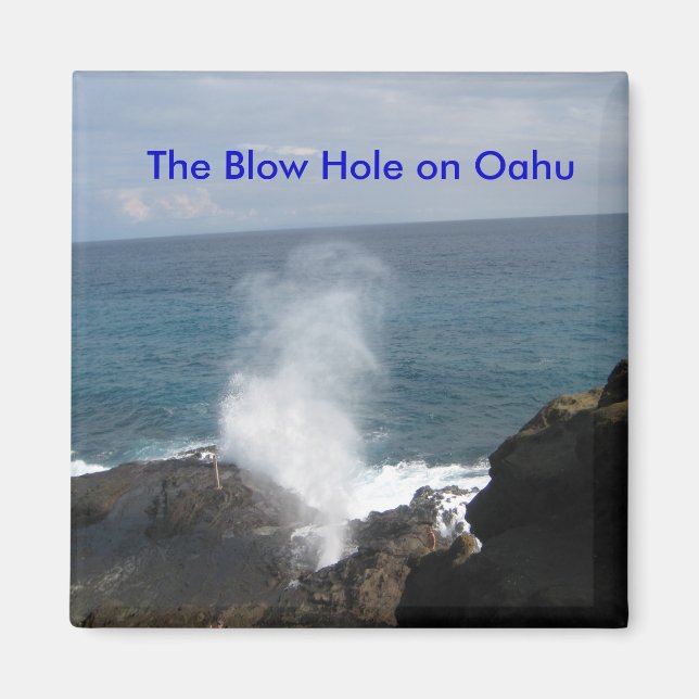 Das Löwenloch auf dem Oahu-Magneten Magnet (Vorne)