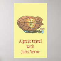 Das Luftschiff "steampunk" Jules Verne