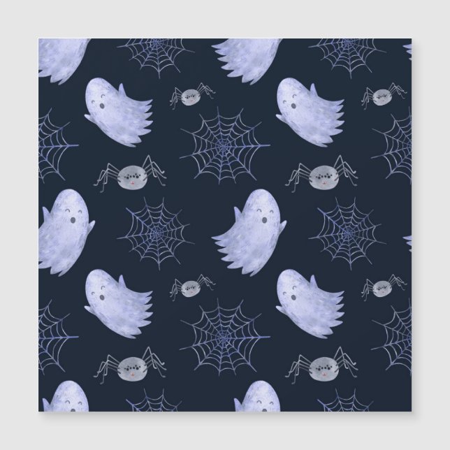 Das lustige Ghost Spider Halloween Muster. Magnetkarte (Vorderseite)
