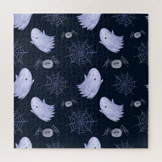 Das lustige Ghost Spider Halloween Muster. Puzzle (Vertikal)