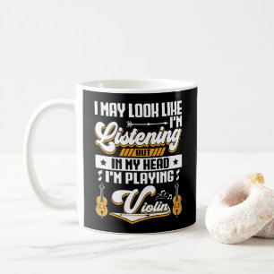 Das lustige Hören in meinem Kopf spiele ich meine Kaffeetasse