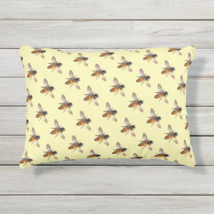 Das lustige Muster der niedlichen Honigbiene Kissen Für Draußen