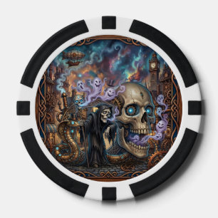 Das lustige Skelett – keltische Steampunk-Fantasy. Pokerchips