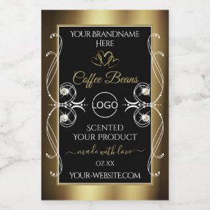 Das luxuriöse Logo für Juwelen mit dem Black and G Lebensmitteletikett