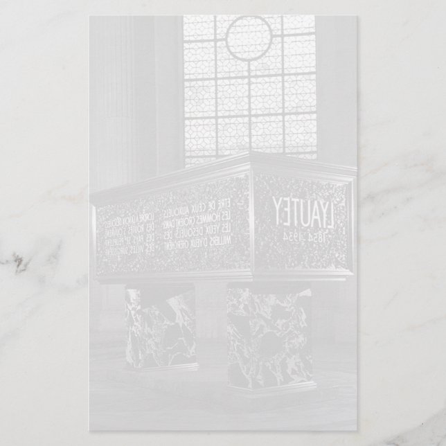 Das Lyautey-Grab des Vintagen französischen Marsch Briefpapier (Vorderseite)