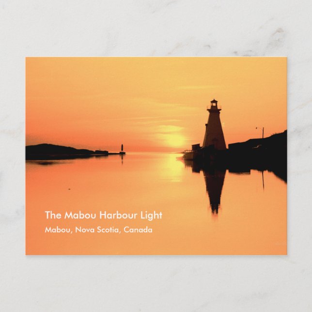 Das Mabou Harbour Light, Mabou N.S. Postkarte (Vorderseite)