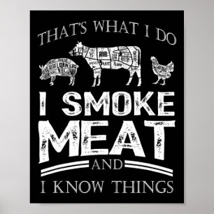 Das mache ich, ich räuchere Fleisch, ich kenne Din Poster