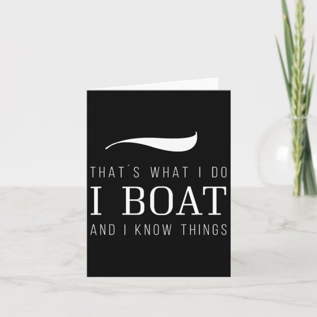 Das mache ich mit dem Boot. Karte (Vorderseite)