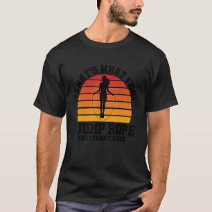 Das mache ich, wenn ich springe und ich weiß, dass T-Shirt