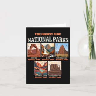 Das mächtige fünf Nationalparks Outdoor-Wanderlage Karte