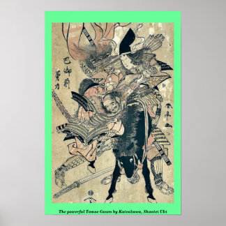 Das mächtige Tomoe Gozen von Katsukawa, Shuntei Uk Poster