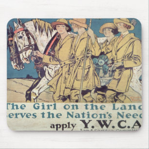 Das Mädchen auf dem Land entspricht den Bedarf de Mousepad
