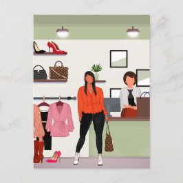 Das Mädchen | Chic Colorful Jeden Tag Design Postkarte