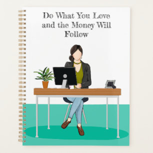 Das Mädchen   Chic White & Aquamarin Planer