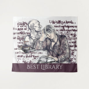 Das Mädchen, das ein Buch liest Wandteppich