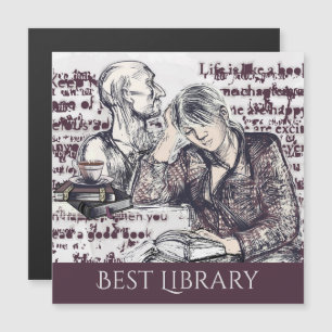 Das Mädchen, das eine buchmagnetische Einladung li