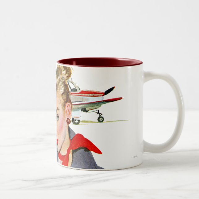 Das Mädchen, das Flugzeuge stahl Zweifarbige Tasse (Rechts)