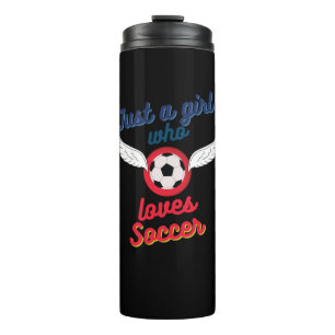 Das Mädchen, das Fußball Lieben Thermosbecher
