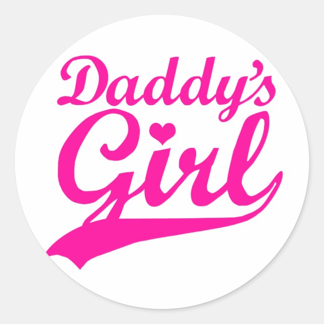 Das Mädchen des Vatis Runder Aufkleber (Vorderseite)