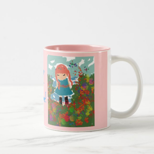 Das Mädchen des Vatis Zweifarbige Tasse (Rechts)
