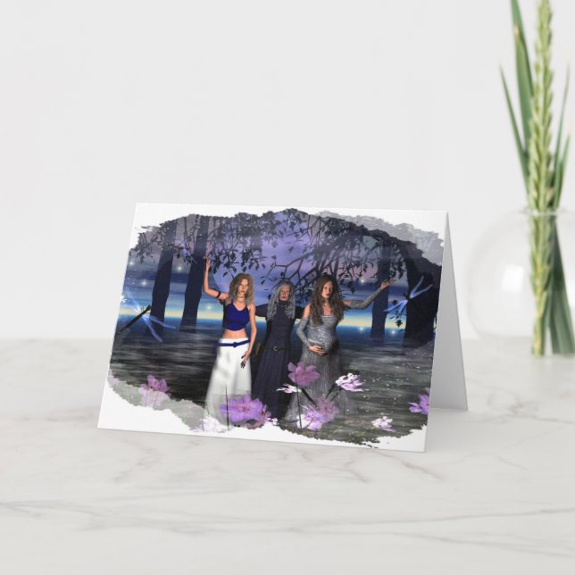 Das Mädchen, die Mutter und die alte Frau Karte (Vorderseite)