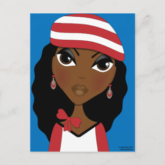 Das Mädchen in der Hutpostkarte Postkarte