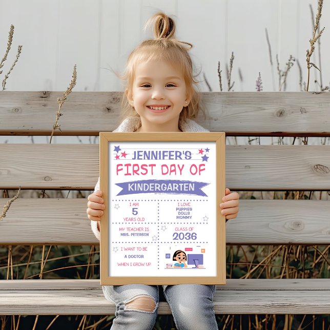 Das Mädchen ist Lila und rosa wieder in der Schule Poster (Von Creator hochgeladen)