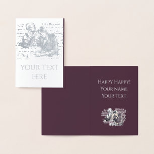 Das Mädchen liest ein Buch Folienkarte