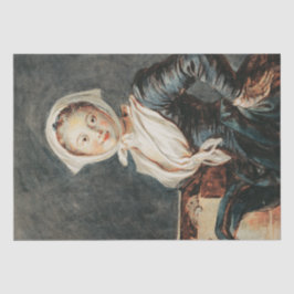 Das Mädchen mit dem Marmot von Fragonard Seidenpapier