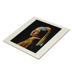 Das Mädchen mit dem Turban/Mädchen mit dem Perleno Fliese