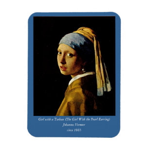 Das Mädchen mit dem Turban/Mädchen mit dem Perleno Magnet