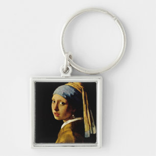 Das Mädchen mit dem Turban/Mädchen mit dem Perleno Schlüsselanhänger