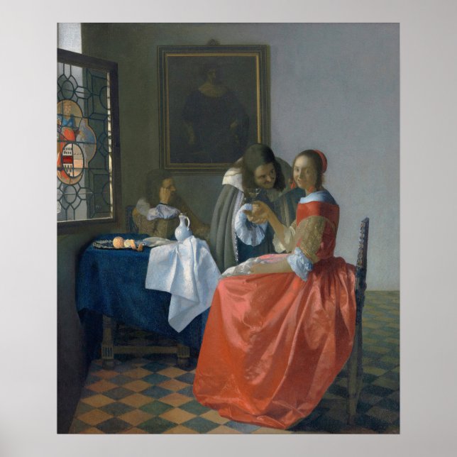 Das Mädchen mit dem Weinglas Poster (Vorne)