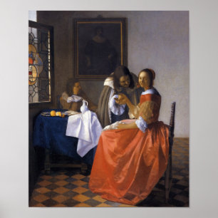 Das Mädchen mit dem Weinglas Poster