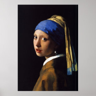 Das Mädchen mit der Perle, die Johannes Vermeer ve Poster