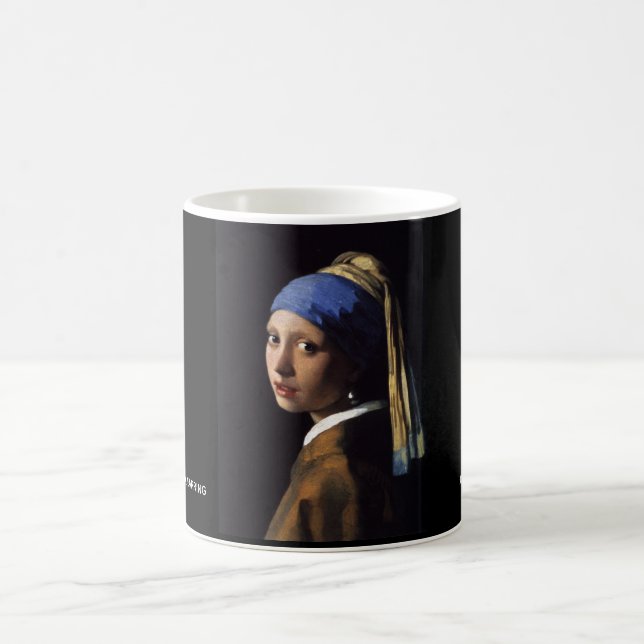 Das Mädchen mit der Perle vermeer Kaffeetasse (Mittel)