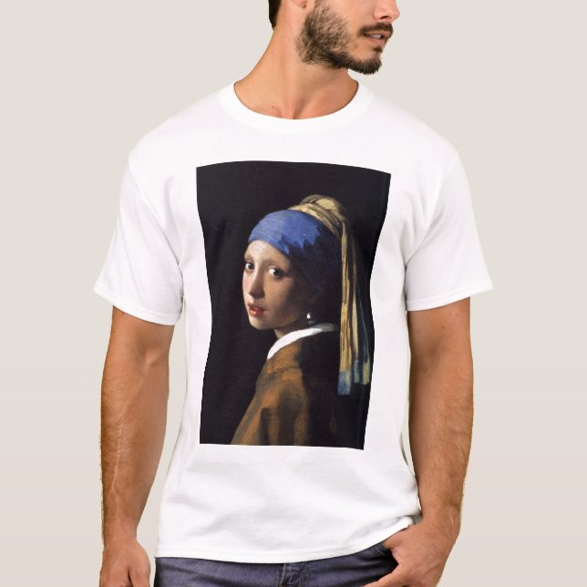 Das Mädchen mit der Perle von Vermeer T-Shirt (Vorderseite)