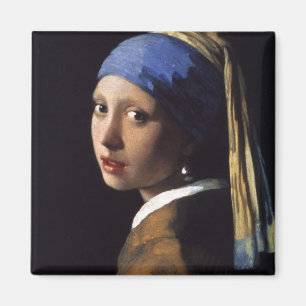 Das Mädchen mit der Perlenohrring von Vermeer Magnet