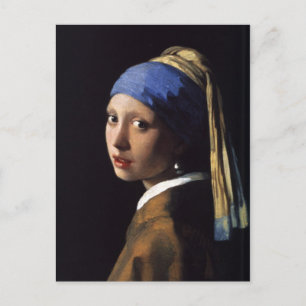 Das Mädchen mit der Perlenohrring von Vermeer Postkarte