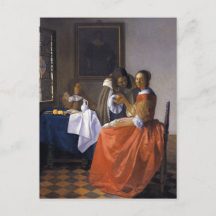 Das Mädchen mit der Wineglass Postkarte