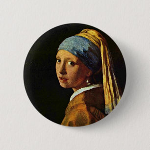 Das Mädchen mit einem Perlen-Ohrring., durch Button