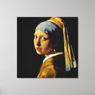 Das Mädchen mit einem Turban/Mädchen mit dem Perle Leinwanddruck
